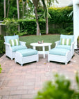 Lloyd Flanders Hamptons Outdoor Wicker 2 Lounge Chair Set Ottomans