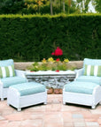 Lloyd Flanders Hamptons Outdoor Wicker 2 Lounge Chair Set Ottomans