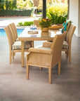 Hamptons Outdoor Wicker Dining Table Set for 6 Lloyd Flanders Lloyd Flanders - Uptown Sebastian