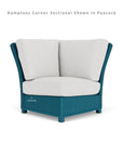 Lloyd Flanders Hamptons Outdoor Wicker L-Shaped Sectional With Tables