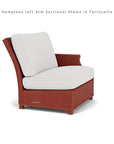 Lloyd Flanders Hamptons Outdoor Wicker L-Shaped Sectional With Tables