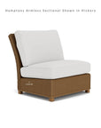 Lloyd Flanders Hamptons Outdoor Wicker L-Shaped Sectional With Tables