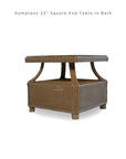 Lloyd Flanders Hamptons Outdoor Wicker L-Shaped Sectional With Tables