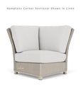 Lloyd Flanders Hamptons Outdoor Wicker L-Shaped Sectional With Tables