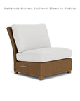 Lloyd Flanders Hamptons Outdoor Wicker L-Shaped Sectional Side Table