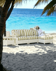 Lloyd Flanders Hamptons Outdoor Wicker L-Shaped Sectional Side Table