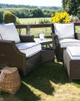 Hamptons Outdoor Wicker Lounge Chair Set With Side Table Lloyd Flanders - Uptown Sebastian