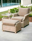 Hamptons Outdoor Wicker Lounge Chair Set With Side Table Lloyd Flanders - Uptown Sebastian