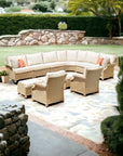 Hamptons Outdoor Wicker Sectional Sofa and Lounge Chair Set Lloyd Flanders - Uptown Sebastian