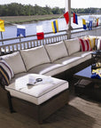 Lloyd Flanders Hamptons Outdoor Wicker Sectional Coffee Table Set