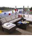 Lloyd Flanders Hamptons Outdoor Wicker Sectional Coffee Table Set