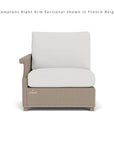 Hamptons Outdoor Wicker Small Chaise Sectional With Ottoman Lloyd Flanders - Uptown Sebastian