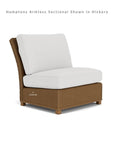 Hamptons Outdoor Wicker Small Chaise Sectional With Ottoman Lloyd Flanders - Uptown Sebastian
