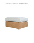 Hamptons Outdoor Wicker Small Chaise Sectional With Ottoman Lloyd Flanders - Uptown Sebastian