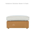 Hamptons Outdoor Wicker Small Chaise Sectional With Ottoman Lloyd Flanders - Uptown Sebastian