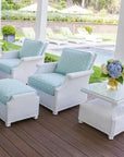 Hamptons Outdoor Wicker Sofa and Lounge Chair Set With Tables - Uptown Sebastian
