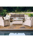 Hamptons Rectangular Outdoor Cocktail Table With Glass Lloyd Flanders - Uptown Sebastian