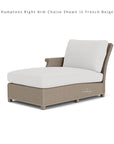 Hamptons Right Arm Chaise Unit All-Weather Outdoor Furniture - Uptown Sebastian