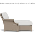 Hamptons Right Arm Chaise Unit All-Weather Outdoor Furniture - Uptown Sebastian