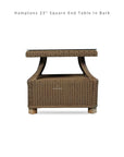 Hamptons Square End Accent Table With Glass Lloyd Flanders - Uptown Sebastian