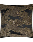 Jaglion Ebony Glam Black Tan Taupe Large Throw Pillow With Insert - Uptown Sebastian