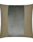 Jefferson Graphite Band / Ribbon Grey Large Throw Pillow With Insert - Uptown Sebastian