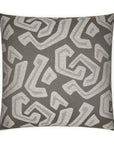 Jumanji Modern Abstract Grey Large Throw Pillow With Insert - Uptown Sebastian