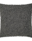 D.V. Kap Lambsy Grey Faux Fur Grey Large Throw Pillow With Insert