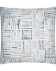 Line Up Blue Abstract Blue Large Throw Pillow With Insert - Uptown Sebastian