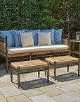Low Country Cushionless Small Ottoman Premium Wicker Furniture - Uptown Sebastian
