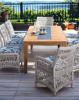 Lloyd Flanders Mackinac Outdoor Dining Table Extendable Set Seats 8