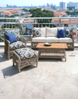 Mackinac Wicker Patio Furniture Set Loveseat and Lounge Chair Set - Uptown Sebastian