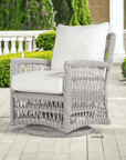 Mackinac Wicker Patio Loveseat Swivel Chair and Table Set Lloyd Flanders - Uptown Sebastian