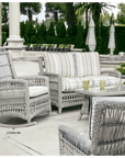 Lloyd Flanders Mackinac Wicker Rocking Porch Lounge Set Cushions