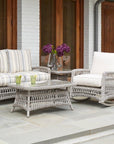 Lloyd Flanders Mackinac Wicker Rocking Porch Lounge Set Cushions