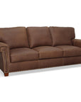 Made In the USA 90" Top Grain Leather Sofa Modern Hartford - Uptown Sebastian