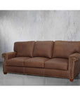 Made In the USA 90" Top Grain Leather Sofa Modern Hartford - Uptown Sebastian