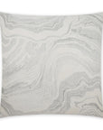 D.V. Kap Manon Silver Abstract Glam Silver Large Throw Pillow