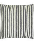 Marisol Charcoal Stripes Grey Large Throw Pillow With Insert - Uptown Sebastian