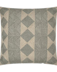 Medley Geometric Tan Taupe Grey Large Throw Pillow With Insert - Uptown Sebastian