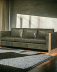 Mendenhall Premium Made to Order Leather Sofa With Wood Frame - Uptown Sebastian
