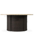Mesa 48" Round Fire Table with Gray Travertine Top Lloyd Flanders - Uptown Sebastian