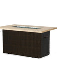 Mesa 52" Rectangular Fire Table with Gray Travertine Top Lloyd Flanders - Uptown Sebastian