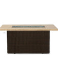 Mesa 52" Rectangular Fire Table with Light Travertine Top Lloyd Flanders - Uptown Sebastian