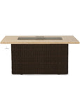 Mesa 52" Rectangular Fire Table with Light Travertine Top Lloyd Flanders - Uptown Sebastian