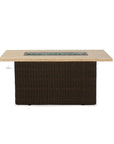 Mesa 52" Rectangular Fire Table with Light Travertine Top Lloyd Flanders - Uptown Sebastian