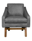 Midcentury Full Aniline Pull Up Leather Accent Chair Dutch Made to Order - Uptown Sebastian