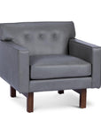 Midcentury Rehder Top Grain Leather Club Chair for Living Room - Uptown Sebastian