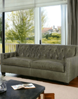 Uptown Sebastian Leather Sofa - 90 Henry Grain Leather Couch - American Made Leather