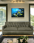 Modern Leather Sofa - 90 Inch Henry Top Grain Leather Couch - Uptown Sebastian